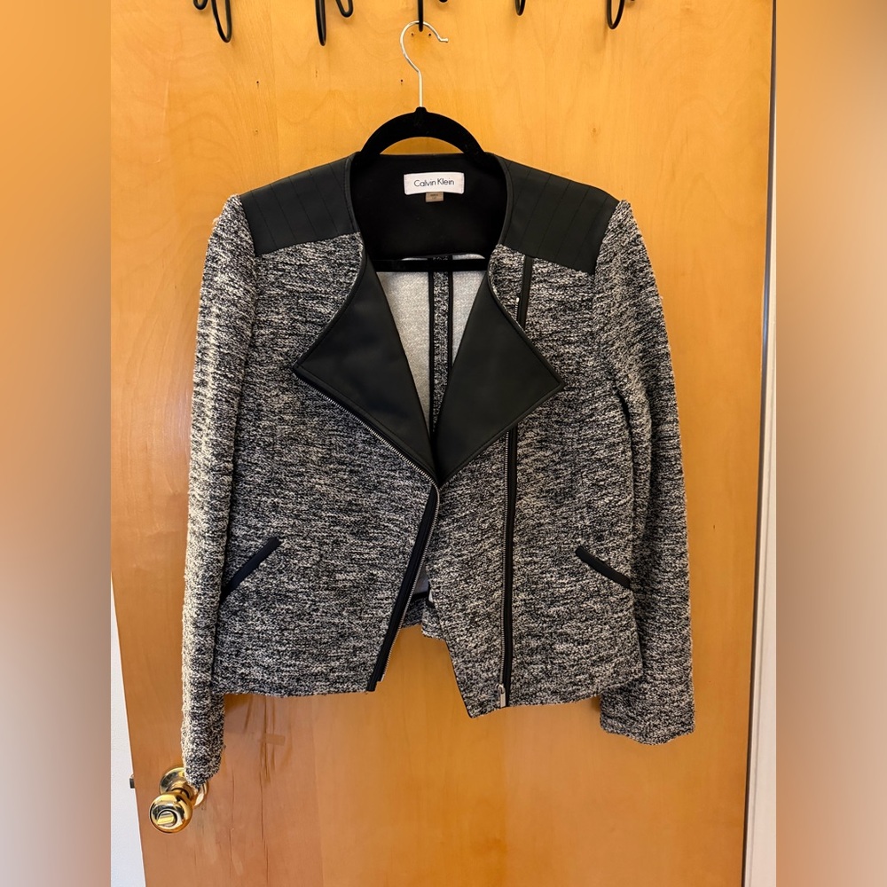 Calvin Klein Classic Knit Moto Jacket